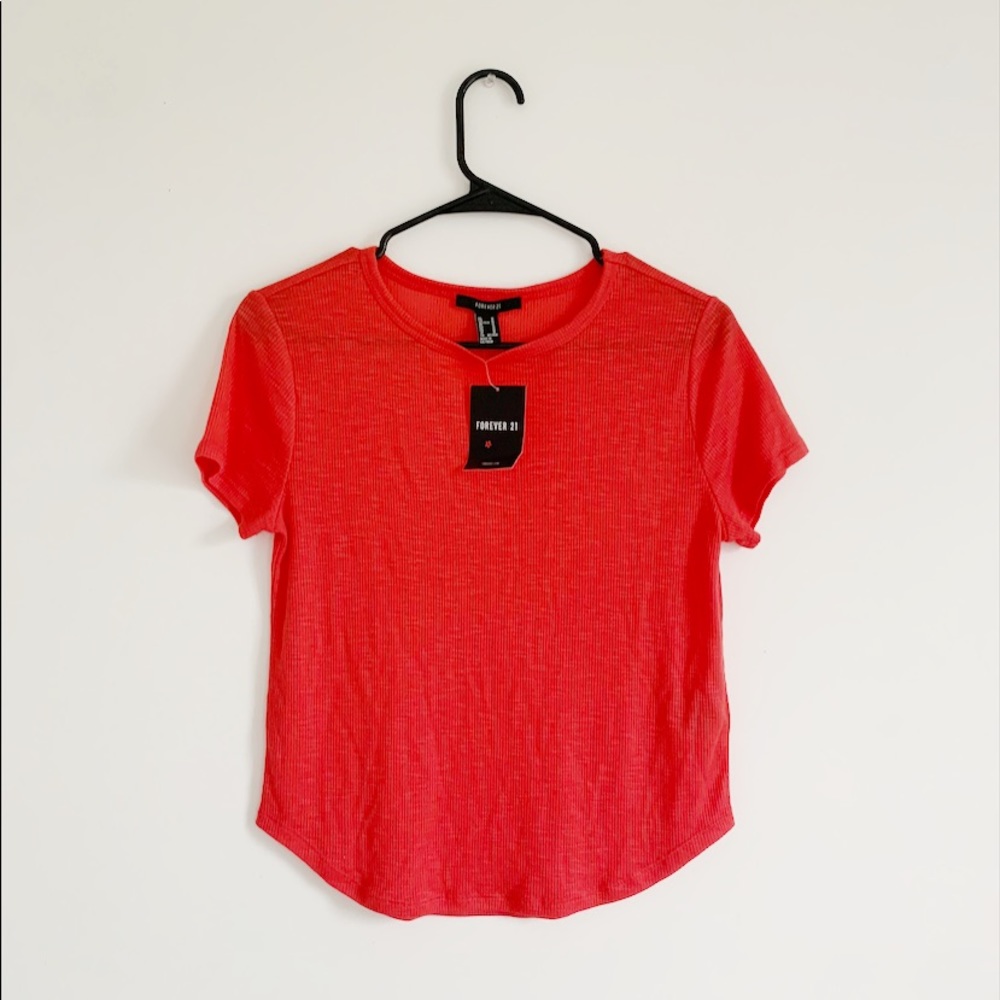 Forever 21 watermelon ribbed knit t-shirt